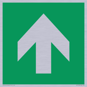 SV11723: E907 Safe condition: Up / forwards arrow (90 deg supplimentary)