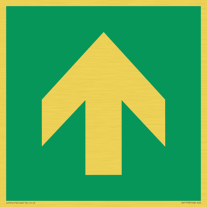 SV11723: E907 Safe condition: Up / forwards arrow (90 deg supplimentary)