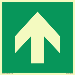 SV11723: E907 Safe condition: Up / forwards arrow (90 deg supplimentary)