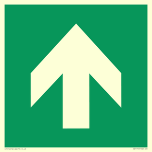 SV11723: E907 Safe condition: Up / forwards arrow (90 deg supplimentary)