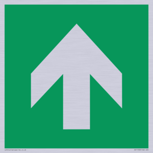 SV11723: E907 Safe condition: Up / forwards arrow (90 deg supplimentary)
