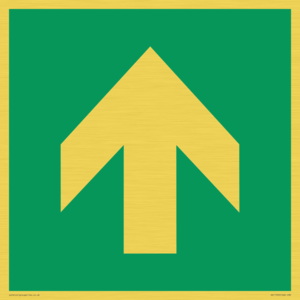 SV11723: E907 Safe condition: Up / forwards arrow (90 deg supplimentary)