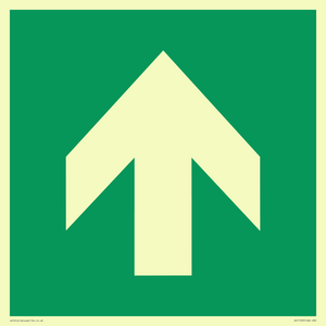 SV11723: E907 Safe condition: Up / forwards arrow (90 deg supplimentary)