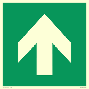SV11723: E907 Safe condition: Up / forwards arrow (90 deg supplimentary)