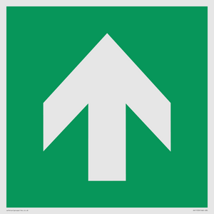 SV11723: E907 Safe condition: Up / forwards arrow (90 deg supplimentary)