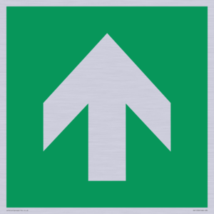 SV11723: E907 Safe condition: Up / forwards arrow (90 deg supplimentary)