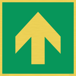 SV11723: E907 Safe condition: Up / forwards arrow (90 deg supplimentary)
