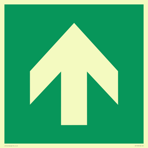 SV11723: E907 Safe condition: Up / forwards arrow (90 deg supplimentary)
