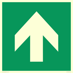 SV11723: E907 Safe condition: Up / forwards arrow (90 deg supplimentary)