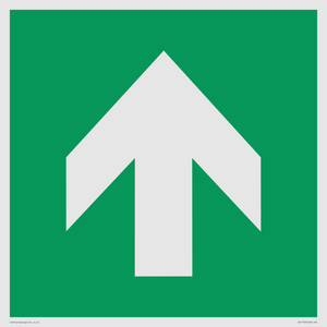 SV11723: E907 Safe condition: Up / forwards arrow (90 deg supplimentary)