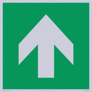 SV11723: E907 Safe condition: Up / forwards arrow (90 deg supplimentary)