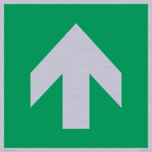 SV11723: E907 Safe condition: Up / forwards arrow (90 deg supplimentary)
