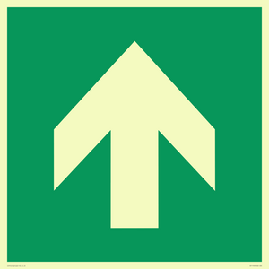 SV11723: E907 Safe condition: Up / forwards arrow (90 deg supplimentary)