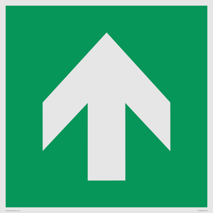 SV11723: E907 Safe condition: Up / forwards arrow (90 deg supplimentary)
