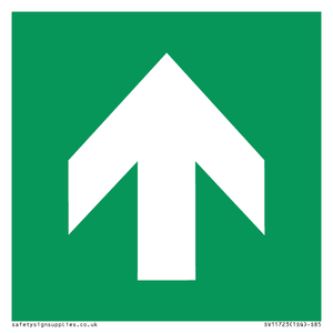 SV11723: E907 Safe condition: Up / forwards arrow (90 deg supplimentary)