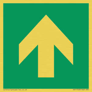 SV11723: E907 Safe condition: Up / forwards arrow (90 deg supplimentary)