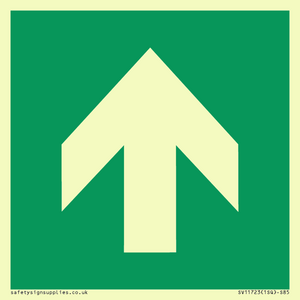 SV11723: E907 Safe condition: Up / forwards arrow (90 deg supplimentary)