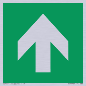 SV11723: E907 Safe condition: Up / forwards arrow (90 deg supplimentary)