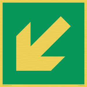SV11729: E912 Safe condition: Down left arrow (45 deg supplimentary)