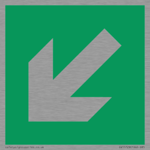 SV11729: E912 Safe condition: Down left arrow (45 deg supplimentary)