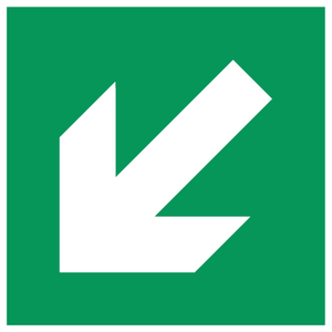 SV11729: E912 Safe condition: Down left arrow (45 deg supplimentary)