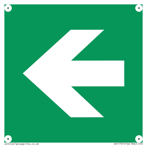 SV11731: E913 Safe condition: Left arrow (90 deg supplimentary)