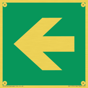 SV11731: E913 Safe condition: Left arrow (90 deg supplimentary)