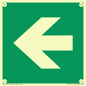 SV11731: E913 Safe condition: Left arrow (90 deg supplimentary)