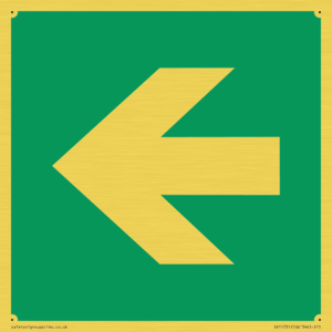 SV11731: E913 Safe condition: Left arrow (90 deg supplimentary)