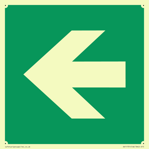 SV11731: E913 Safe condition: Left arrow (90 deg supplimentary)