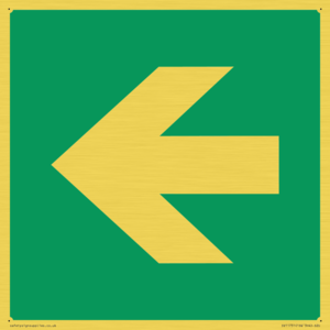 SV11731: E913 Safe condition: Left arrow (90 deg supplimentary)