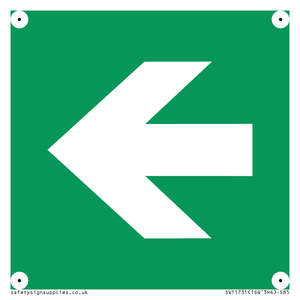 SV11731: E913 Safe condition: Left arrow (90 deg supplimentary)