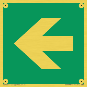 SV11731: E913 Safe condition: Left arrow (90 deg supplimentary)