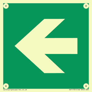 SV11731: E913 Safe condition: Left arrow (90 deg supplimentary)