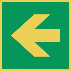 SV11731: E913 Safe condition: Left arrow (90 deg supplimentary)