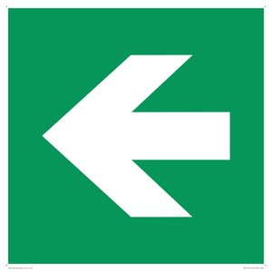 SV11731: E913 Safe condition: Left arrow (90 deg supplimentary)