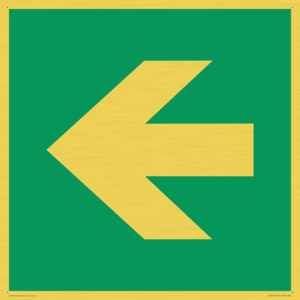 SV11731: E913 Safe condition: Left arrow (90 deg supplimentary)