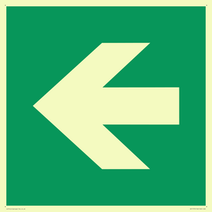 SV11731: E913 Safe condition: Left arrow (90 deg supplimentary)