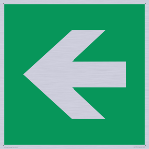 SV11731: E913 Safe condition: Left arrow (90 deg supplimentary)