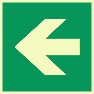 SV11731: E913 Safe condition: Left arrow (90 deg supplimentary)