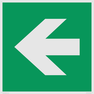 SV11731: E913 Safe condition: Left arrow (90 deg supplimentary)