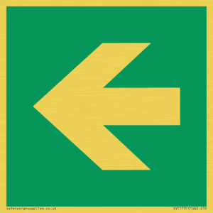 SV11731: E913 Safe condition: Left arrow (90 deg supplimentary)