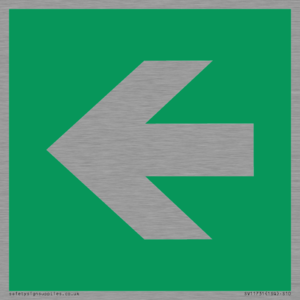 SV11731: E913 Safe condition: Left arrow (90 deg supplimentary)