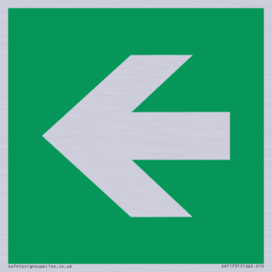 SV11731: E913 Safe condition: Left arrow (90 deg supplimentary)