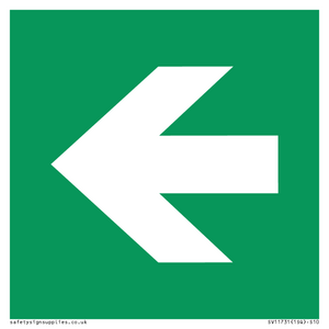 SV11731: E913 Safe condition: Left arrow (90 deg supplimentary)