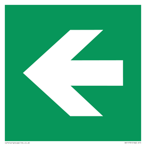 SV11731: E913 Safe condition: Left arrow (90 deg supplimentary)