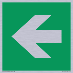 SV11731: E913 Safe condition: Left arrow (90 deg supplimentary)