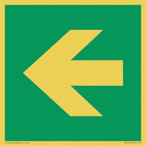 SV11731: E913 Safe condition: Left arrow (90 deg supplimentary)