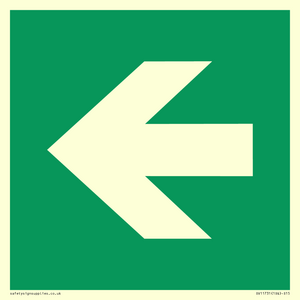 SV11731: E913 Safe condition: Left arrow (90 deg supplimentary)