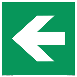 SV11731: E913 Safe condition: Left arrow (90 deg supplimentary)